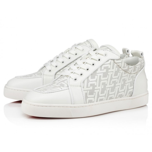 Christian Louboutin Mens Rantulow Orlato Flat White Techno Low Top Sneaker 46 13